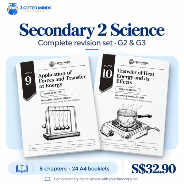 Secondary 2 Science Complete Revision Series (G2/G3) | 8 Chapters, 24 Booklets