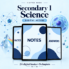 Secondary 1 Science digital access for G2/G3: 24 digital books across 8 chapters, with notes, practice and answers.